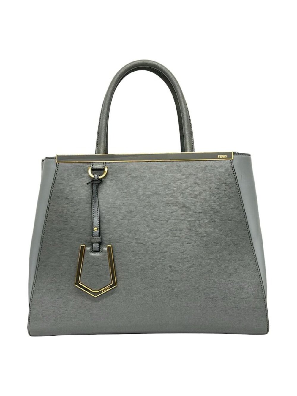 Fendi Tote Bag Toujours Dark Gray Leather